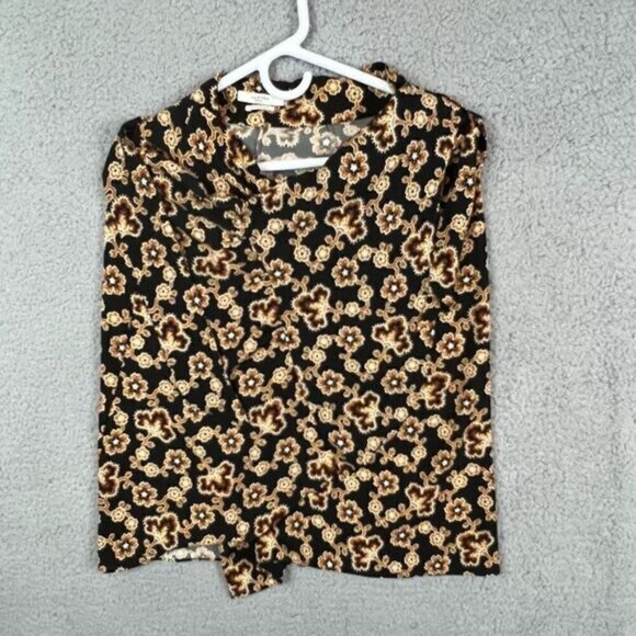ISABEL MARANT WOMENS WRAP SKIRT SIZE 38 BLACK AND GOLD STAR DESIGN - Picture 1 of 12